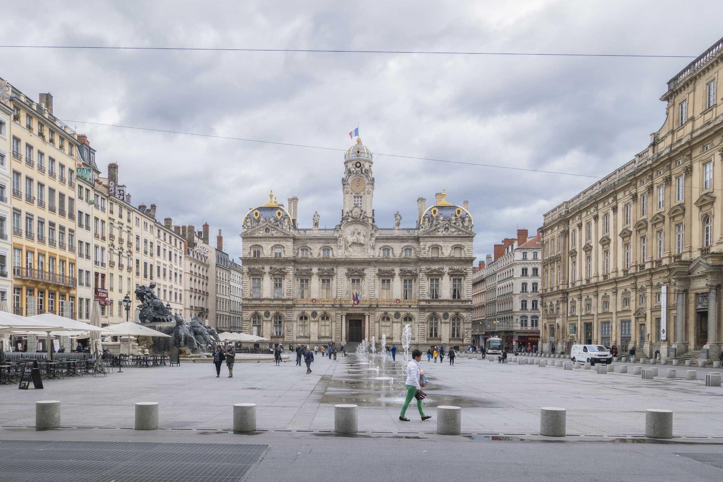 Vue de Lyon, place des Terreaux